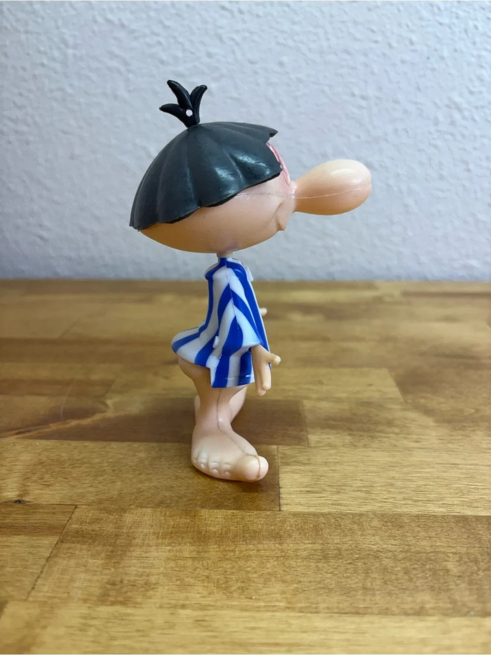 Vintage 70s Hong Kong Plastic Novelty Big Nose Mooning Boy Figure Bare Butt Gag